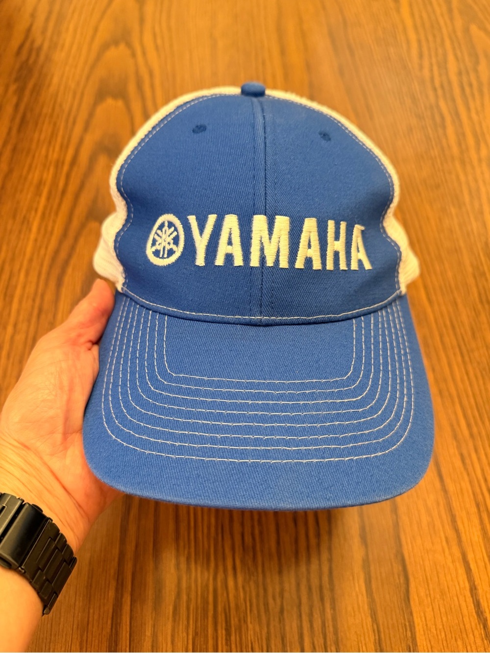 Yamaha Royal Blue and White Mesh Cap